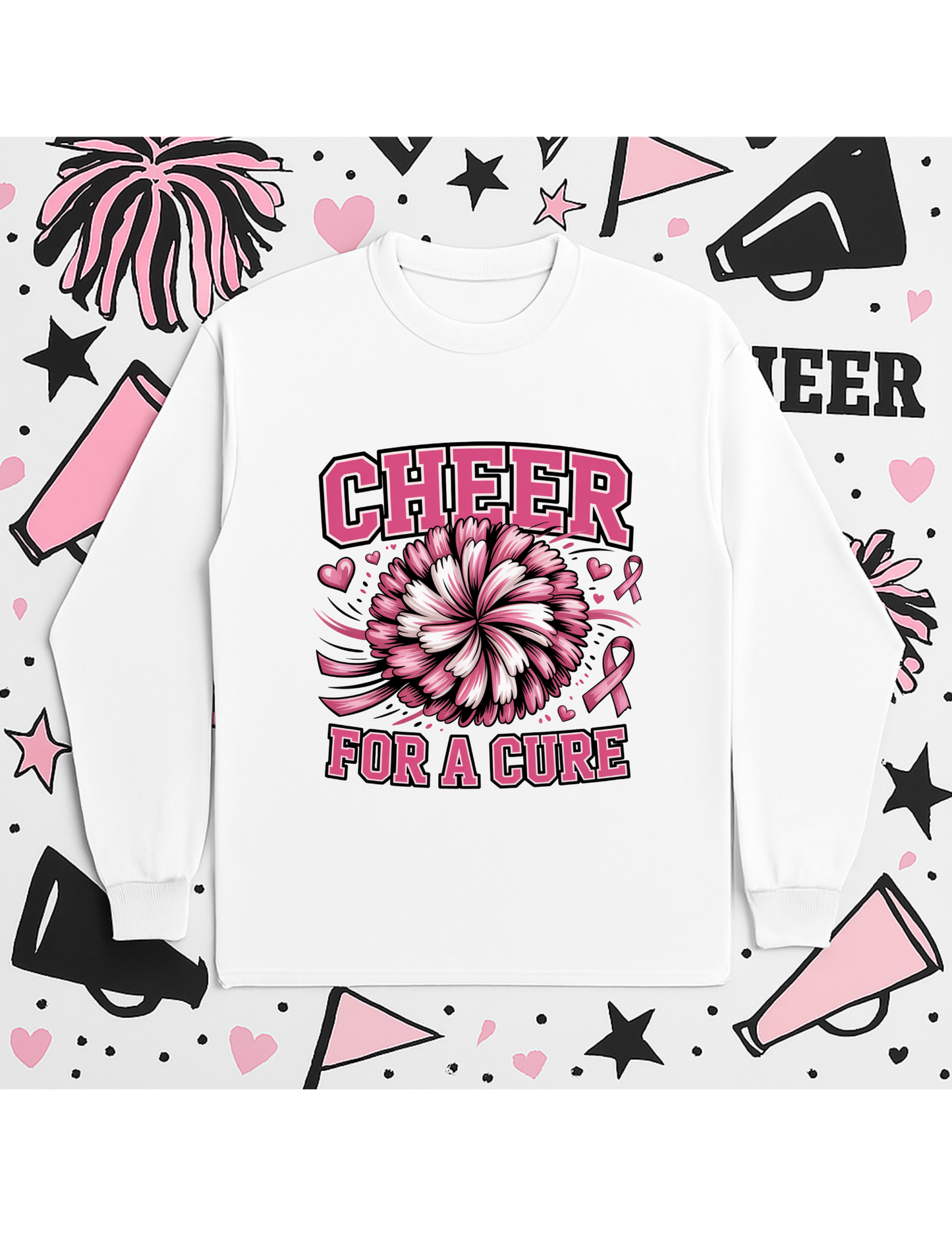 “Cheer for a Cure” Long Sleeve Awareness Tee